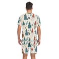 thumbnail image 6 of joogoo Men's Pajama Set Gnome Christmas Trees V-Neck Pj Shorts Set 2 Piece Loungewear Sleepwear L, 6 of 7