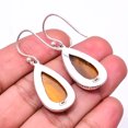 thumbnail image 2 of Yellow Tiger Eye -South Africa Designer Handmade 925 Silver Plated Earring 1.64", Yellow Tiger Eye Earring E_8020_330_70, 2 of 2
