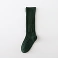 thumbnail image 4 of Wxirdiow Girls Socks Girls Socks Knee High Socks for Girls Cotton Uniform Long Sock for Toddler School Socks Dark Green Size,1-3 Years, 4 of 4