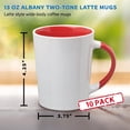 thumbnail image 5 of Ceramic Latte Coffee Mugs by Albany 13 oz. Set of 10, Bulk Pack - Perfect for Coffee, Tea, Espresso, Hot Cocoa, Other Beverages - Red, 5 of 5