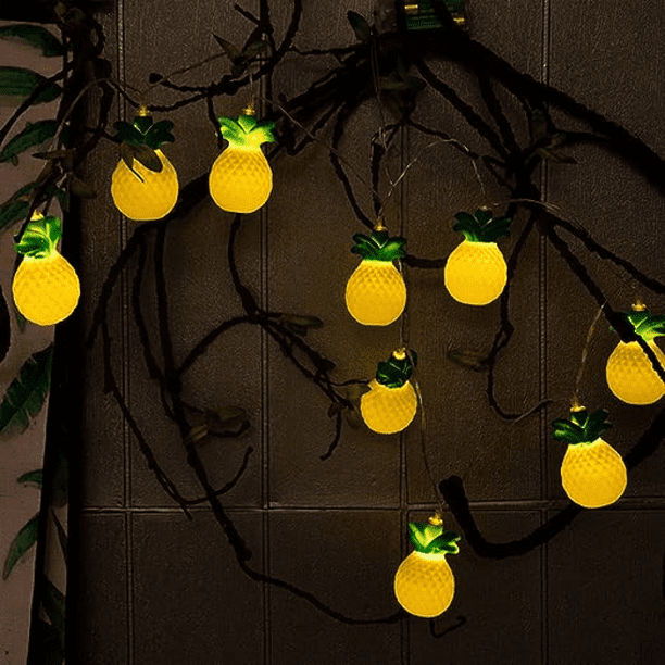 1.5 M/4.9 Inch pineapple String Lights, 10 LEDs Strawberry Lights ...