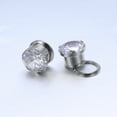 thumbnail image 5 of ZS 1 Pair Sparkly Crystal Ear Plug Tunnels Stainless Steel Ear Gauge Expander Stretcher Body Piercing 0g 00g, 5 of 6