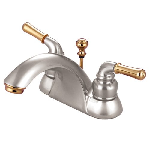 Kingston Brass Naples Centerset Bathroom Sink Faucet with Matching Pop