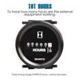 thumbnail image 3 of Runleader AC 110V 220V 230V 240V 250V Hour Meter Snap in Quartz for Boat Marine Lawn mower, 3 of 9
