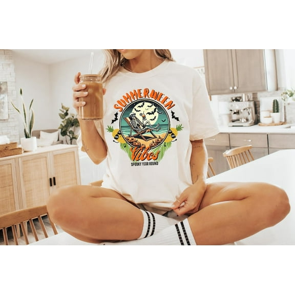 Summerween Pineapple Shirt, Funny Summer-ween Tshirt, Summerween Horror Characters Shirt, Spooky Summer Tee, Halloween Gift,Year-Round,Beach