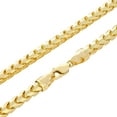 thumbnail image 5 of Nuragold 14K Real Yellow Gold Solid Franco Diamond Cut Chain Bracelet 7"-9" (1.1mm-6mm) Italian Jewelry for Men & Women, 5 of 11