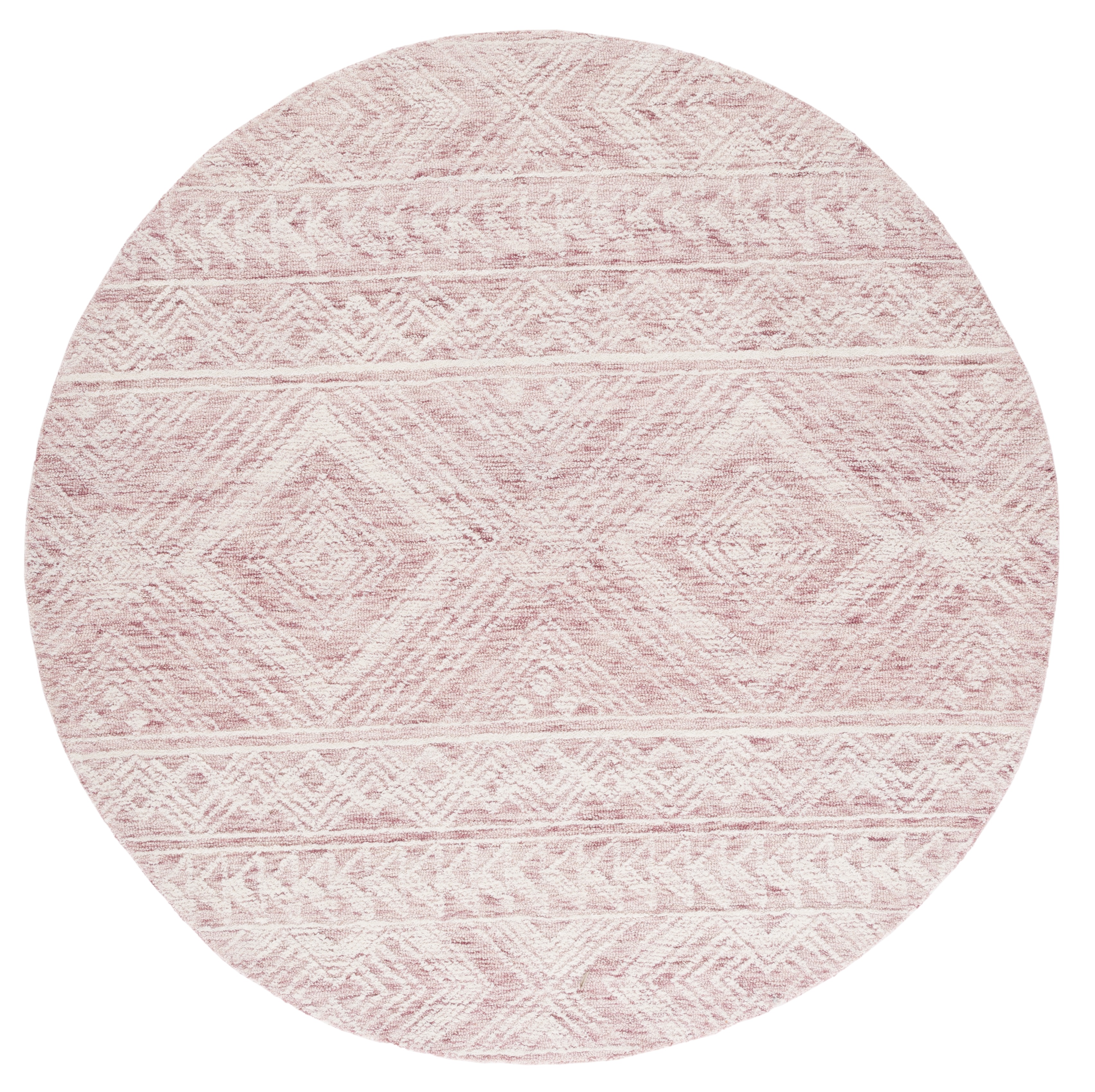 Safavieh Metro Daria Medallion Area Rug, Dark Pink/Ivory, 6' x 6' Round