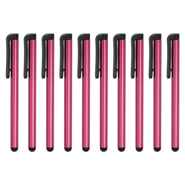 10uds Ópticos Lápices para Táctiles Pantallas Universal Capacitivo Óptico Lápiz Sensibilidad para Teléfono Tableta Todos Capacitivos Táctil Pantalla Dispositivo, Rose Rojo