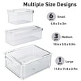 thumbnail image 6 of Fridge Organizers and Storage, Refrigerator Organizer with Lids, Clear Organization Bins Plastic Storage Containers for Kitchen Food Drinks Fruits, 10 Pcs, 6 of 9