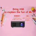 thumbnail image 4 of 1080P Mini Projector 30 Lumen Portable LED Light USB AV Port For Office Home Theater Outdoor Plug, 4 of 7