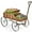 Natural, variant on WgoodW Decorative Garden Planter, Small Wagon Cart with Metal Wheels, Wood Raised Beds Plant Pot Stand for Backyard Garden Patio 24.5"x13.5"x24" (Natural)