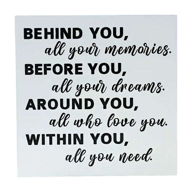 Rustic Home Decor Graduation Quotation Wooden Box Sign Decorative Desk Sign Front Behind You All Your Memories Wooden Box Sign Rural Style Home Bookcase Wall Decorative Graduation Gifthome Decor Gifts