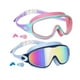 thumbnail image 4 of 2 gafas de natación para niños, máscara de natación, regalo, ajuste cómodo con tapón para los oídos. Rosa y azul, 4 of 9