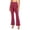 01 Wine, variant on Women's Wrap Skirted Flared Leggings Stretchy High Waisted Bell Bottoms Running Yoga Lounge Pants