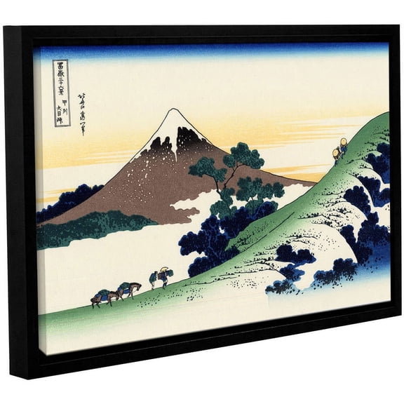 Katsushika Hokusai's "Mount Fuji in the Sunset" Gallery Wrapped Floater-Framed Canvas