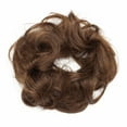 thumbnail image 3 of Benehair Messy Bun 100% Human Hair Pieces Extensions Scrunchies Updo Chignons Remy Hair Elastic Band Wavy Curly Soft Browm US, 3 of 9