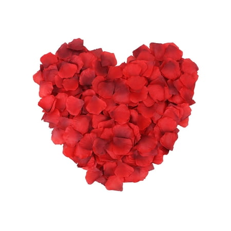 Rose Petals - Pack of 1000 Pcs Artificial Rose Petals for Wedding Flower Decoration, Gradient Red