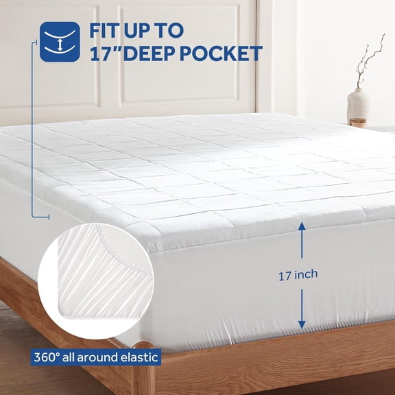 Electric Mattress Pad King Size, 10 Heating Settings Heated Mattress Pad, Bed Warmer with Dual Controller & Auto Off 1-12 Hours, Fit Up to 17 Inch, Machine Washable, 78"x80"