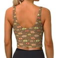 thumbnail image 3 of Lsque Armadillo Floral 1 Printed Women'S Sports Bra, Compression, Moisture Wicking, High-Impact Sports Bra For Women,Supportive sports bra-Large, 3 of 9