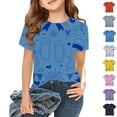 thumbnail image 4 of Teen Clothes For Girls Cartoon Girls Short Sleeve Tops Trendy Toddler Girls Summer Clothes Girls Clothes 10-11 Years Cute&nbsp;Girl&nbsp;Clothing, 4 of 4