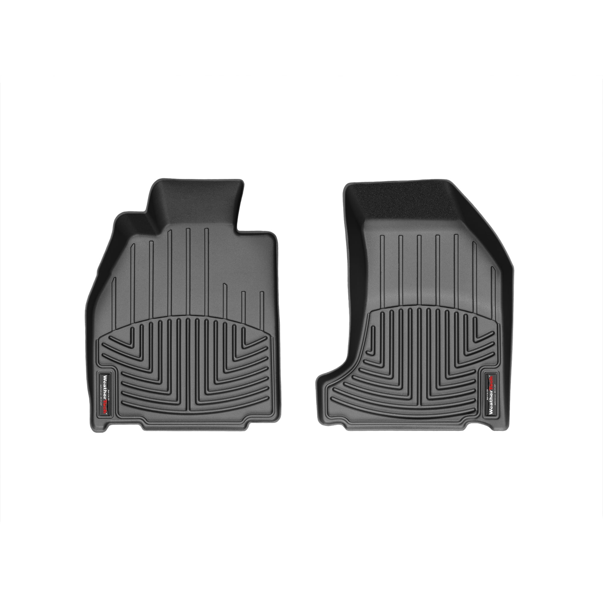 WeatherTech Custom Fit FloorLiners compatible with 442391 - 1st Row (Driver & Passenger) Black