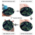 thumbnail image 2 of POGLIP Tropical Palm Leaves Set of 8 Round Coaster for Drinks, Absorbent Ceramic Stone Coasters Cup Mat with Cork Base for Home Kitchen Room Coffee Table Bar Decor, 2 of 5