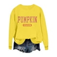 thumbnail image 4 of ZSQDM Women's Hoodless Sweatshirt Summer Hoodies for Women Pumpkin Season Sweatshirt Women Crewneck Long Sleeve Thanksgiving Fall Shirt Halloween Holiday Pullover Tops Polyester (Xxl), 4 of 6