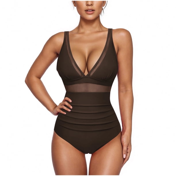 Traje de baño de verano para mujer, de color liso, con cojín en el pecho y sin soporte de acero, sin espalda, con tirantes, de nailon.