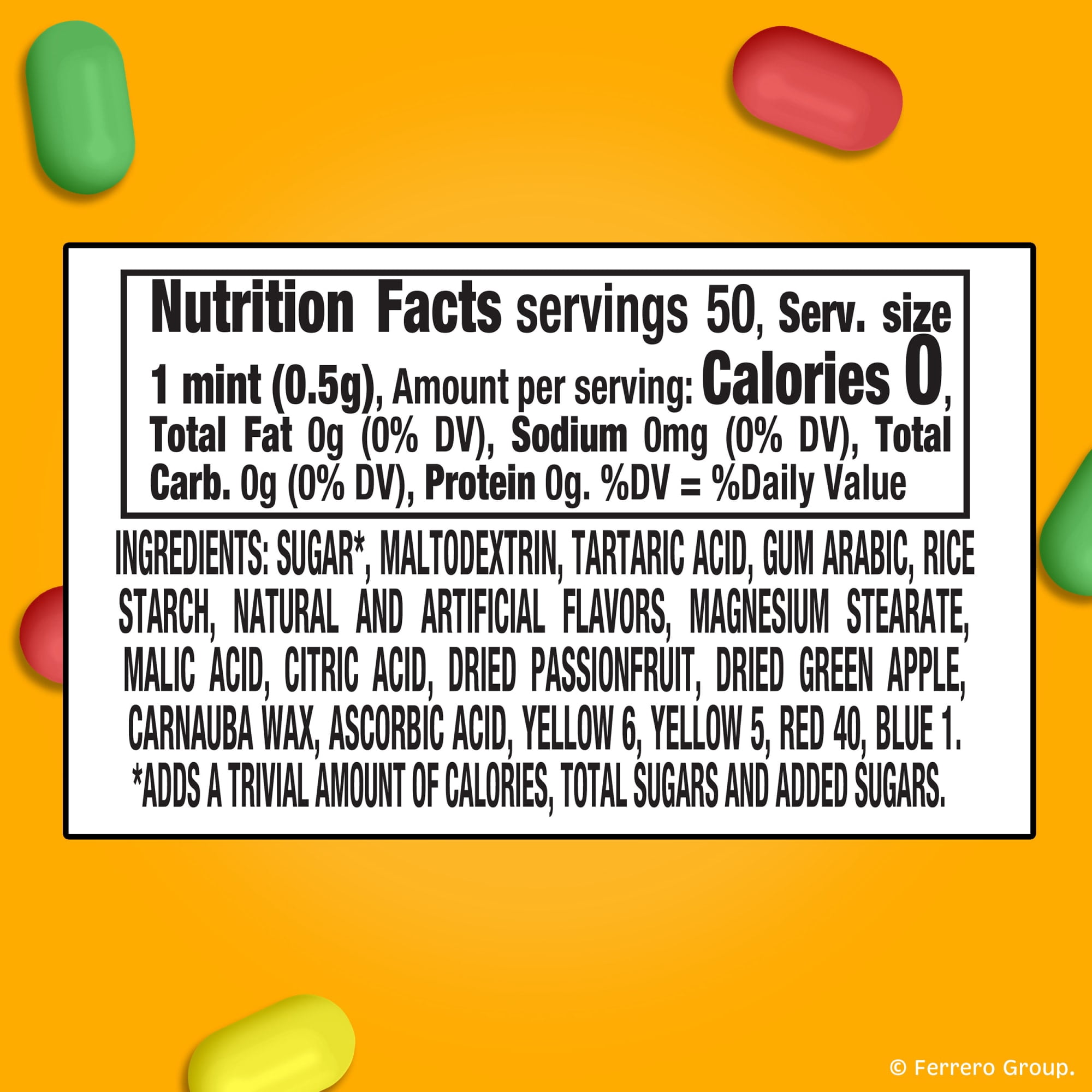Tic Tac Fruit Adventure, On-the-Go Pocket-Sized Mints, 50 pieces