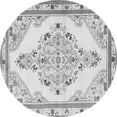 thumbnail image 1 of Ahgly Company Indoor Round Medallion Gray Traditional Area Rugs, 3' Round, 1 of 1