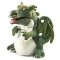 thumbnail image 1 of Marioneta de mano Folkmanis Baby Dragon verde y blanco, 1 of 2