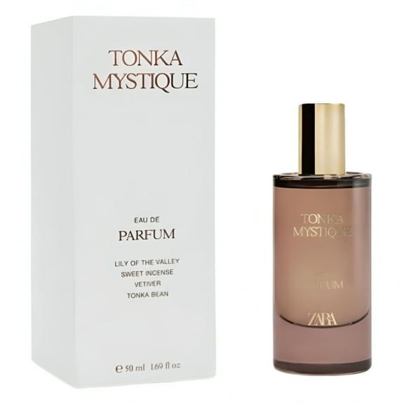 Zara Tonka Mystique Perfume for Women with Tonka, Incense & Vetiver Dark, Sweet & Magnetic Gourmand-Oriental Scent Fragrance Eau de Parfum EDP 50ml (1.7 fl. oz)