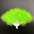 thumbnail image 6 of 10Colors Wedding Party Accessories Crafts Gifts Feather Fans Handmade Dance Fan White Hand Fan Ladies Folding Fan PINK, 6 of 8