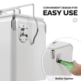 thumbnail image 5 of 14QT Small Insulated Portable Cooler, Retro Vintage Hard Metal Cooler for BBQ, Camping, Fishing, Picnic, Outdoor Activities, 5 of 7