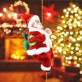 thumbnail image 2 of Musical Climbing Santa – Electric Santa on Rope, Battery Operated, Climbs Up and Down, Fun Christmas Holiday Decoration Gift, 2 of 6