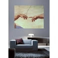 thumbnail image 2 of Wallhogs Michelangelo Hands of God and Adam (1511) Poster Wall Mural, 2 of 2