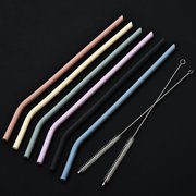 14 inch Extra Long Pastel Color Silicone Replacement Straws for 40 oz Stanley Cup, Reusable Flexible Drinking Straws for 1 Gallon Jug, 64 oz 32 oz Water Bottles, Rtic/Yeti Tumbler, Pack of 6