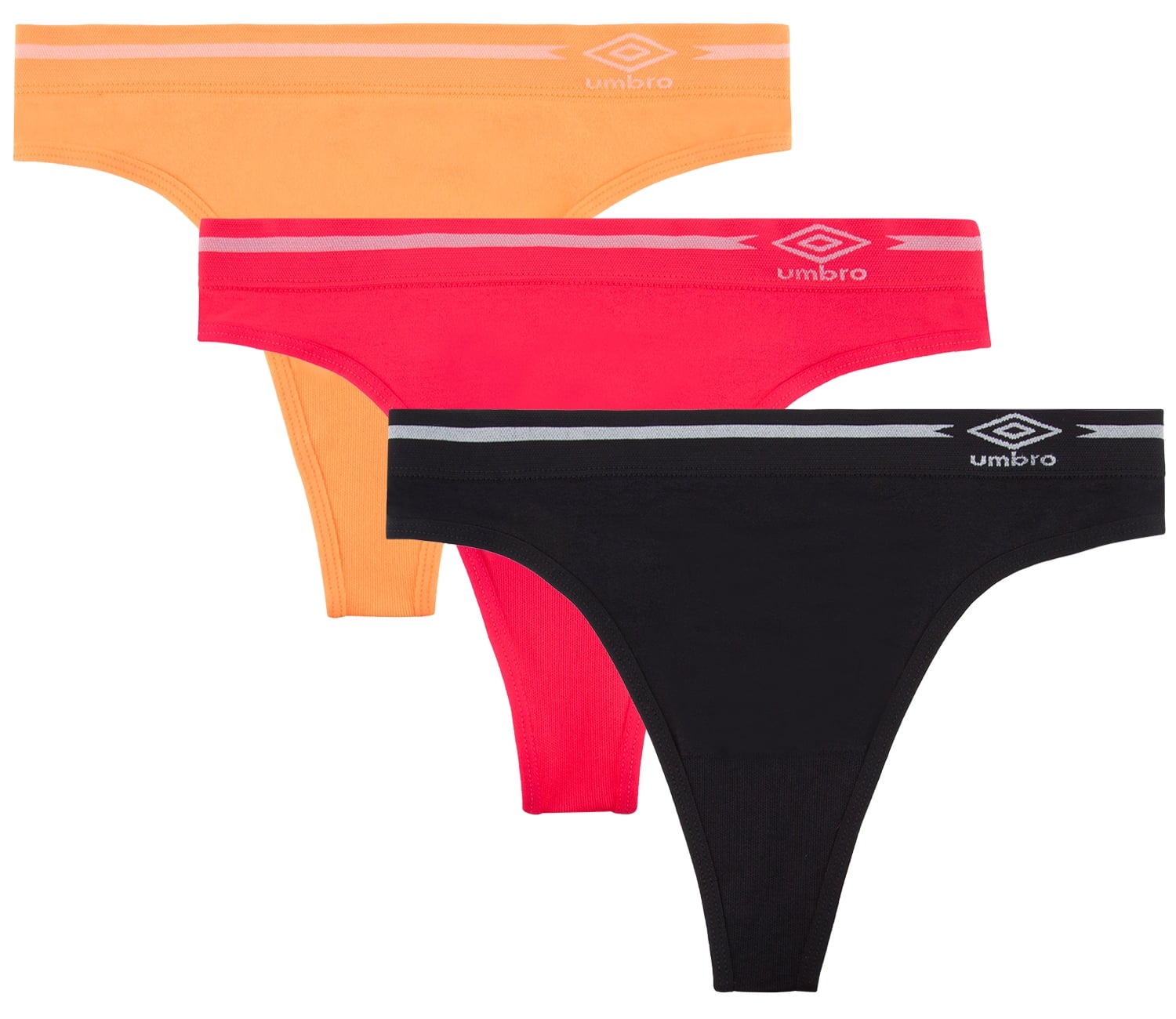 Umbro Women's Seamless Thong Panties 3 Pack - Walmart.com