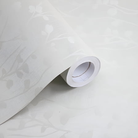 DERONA Wallpaper Peel and Stick Modern European Style 3D Embossed Damask Wallpaper Self Adhesive - white