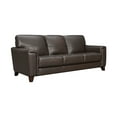thumbnail image 3 of Bergen 87" Espresso Genuine Leather Square Arm Sofa, 3 of 8