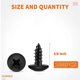 thumbnail image 3 of 100 tornillos para madera Phillips de cabeza plana de acero inoxidable 18-8 (A2) de 6 x 5/8 pulgadas, con revestimiento negro y rosca completa., 3 of 5