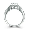 thumbnail image 7 of Heart Shaped Moissanite Zircon Ring White Gold Plated Inlaid Engagement Gift For Anniversary For All Occasions, 7 of 7