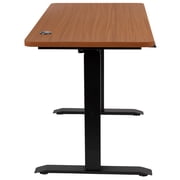 Flash Furniture Tanner Electric Height Adjustable Standing Desk - Table Top 48 Wide - 24 Deep (Mahogany)