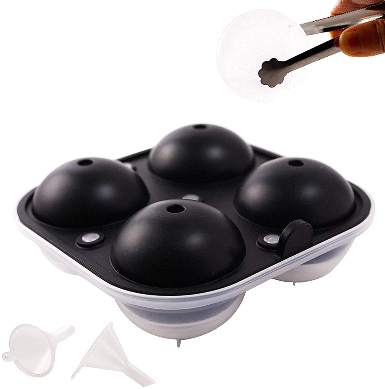 Big Ice Ball Tray Mold for Cocktail Whiskey Ice Ball Maker Bar Cart Tool 2.5In 
