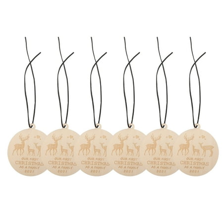 

Hemoton 6pcs Xmas Hanging Ornament First Christmas Pendant Family First Holiday Pendant
