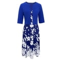 thumbnail image 3 of WILLBEST Robes en Jean pour Femmes Sans Manches Imprimé Floral Robe Débardeur et Haut à Manches Courtes Coupe Régulière Ensemble Deux Pièces, 3 of 7