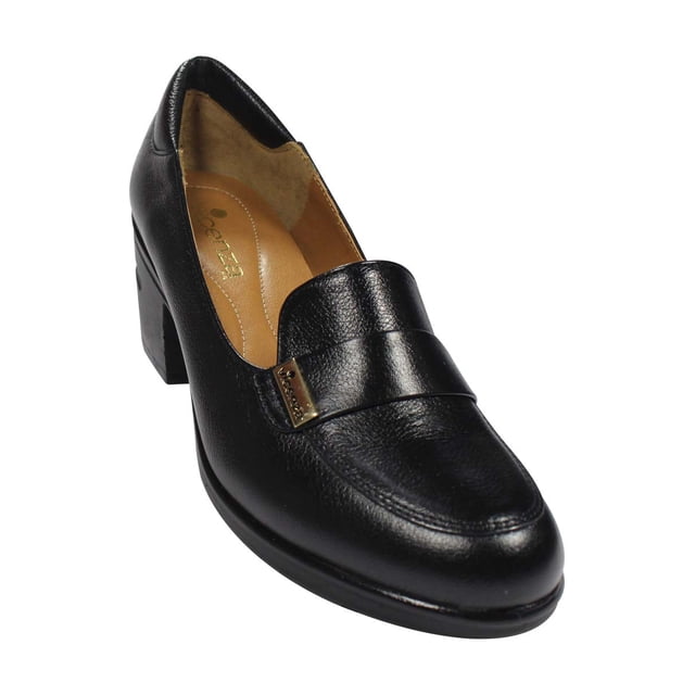 ZAPATILLA VESTIR VICENZA MUJER NEGRO PIEL 4504 LEON 4504p