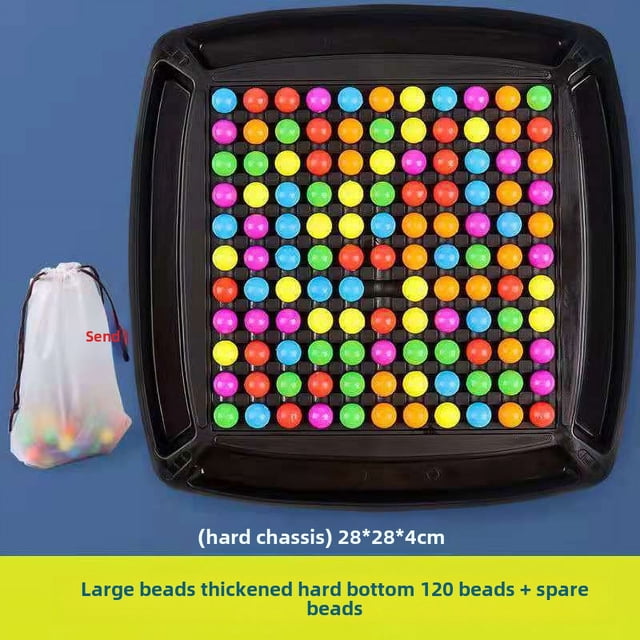 Kids' Rainbow Matching Puzzle Game: Educational Toy with 120 Large Plastic Beads for Focus Training & Parent-Child Interaction, Fun Brain-Boosting Desktop Activity in Colorful Gift-Ready Packaging