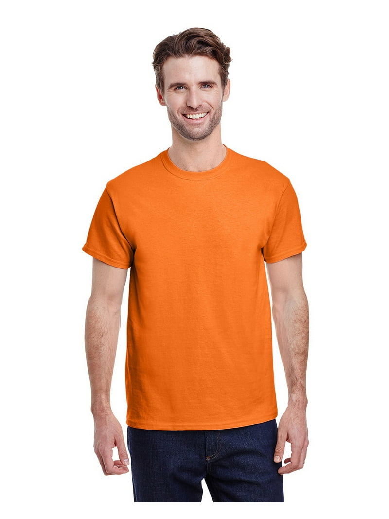 Gildan Classic T-shirt Uomo, Confezione Da 2, Colore Graphite-Orange. Comfort E Vestibilità Classica. - 2