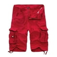 thumbnail image 2 of cllios Clearance Clothes Under $5 Cargo Shorts for Men Plus Size Multi Pockets Shorts Work Combat Shorts Comfortable Travel Cargo Shorts, 2 of 4